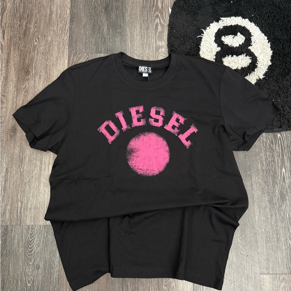 Diesel Black Tee with pink Logo